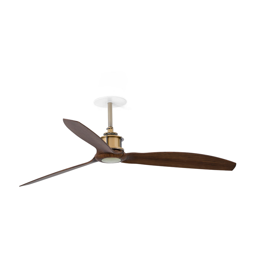 Ventilador de techo Faro Just Fan Recessed M nogal 3 palas motor DC Ø128cm 33398R