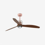 Faro Deco Fan Ventilador sin luz cuerpo acero difusor cristal 33399D-10