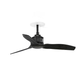 Ventilador de techo Faro Just Fan S Recessed negro mate 3 palas motor DC Ø81cm 33424R