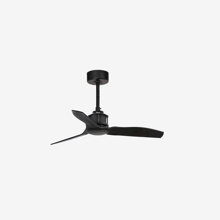 Faro JUST FAN XS Ventilador sin luz negro acero y palas de madera 33424