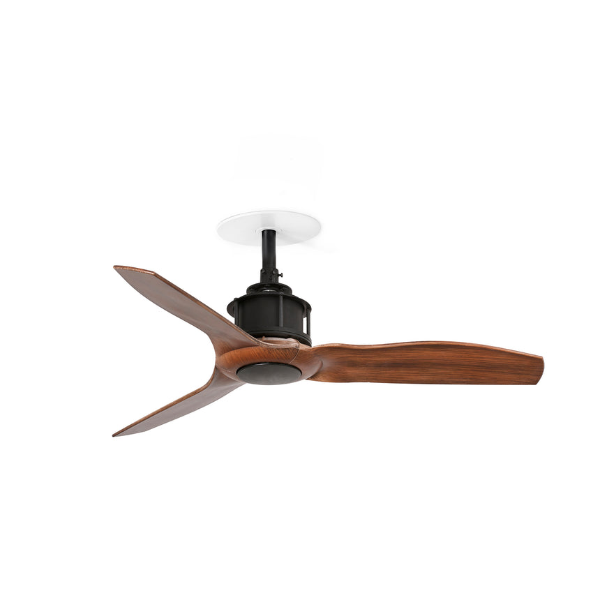 Ventilador de techo Faro Just Fan S Recessed nogal 3 palas motor DC Ø81cm 33425R