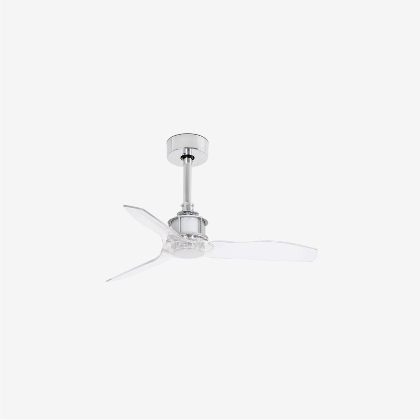 Faro JUST FAN XS Ventilador sin luz cuerpo acero palas transparentes