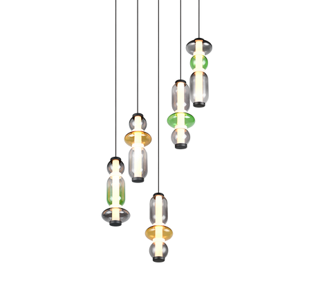 Lámpara de techo colgante Trio Minerva LED multicolor 200cm 334330517