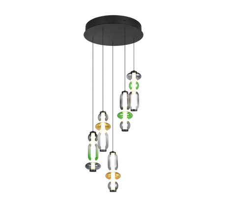 Lámpara de techo colgante Trio Minerva LED multicolor 200cm 334330517