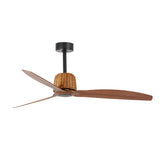 Ventilador de techo Faro Weaver M nogal 3 palas motor DC Ø128cm 33435