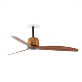 Ventilador de techo Faro Weaver Recessed M nogal 3 palas motor DC Ø128cm 33435R