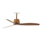 Ventilador de techo Faro Weaver Recessed M nogal 3 palas motor DC Ø128cm 33436R