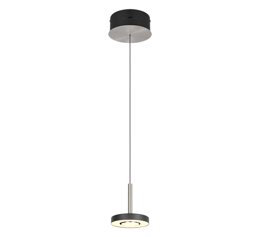 Lámpara colgante Guano Trio níquel mate 334410107