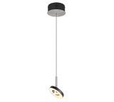 Lámpara colgante Trio Guano níquel mate Ø15,5cm 60W 334410107