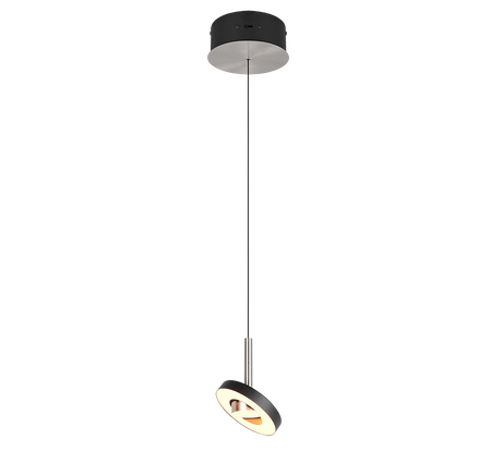 Lámpara colgante Trio Guano níquel mate Ø15,5cm 60W 334410107