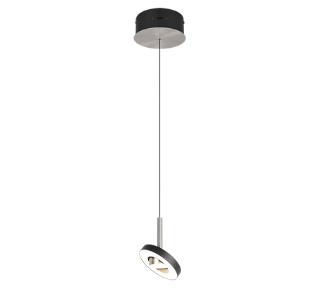 Lámpara colgante Trio Guano níquel mate Ø15,5cm 60W 334410107
