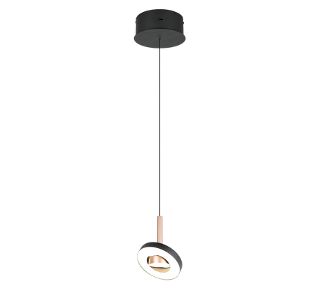 Lámpara colgante Trio Guano marrón café Ø15,5cm 60W 334410165