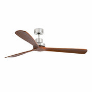 Ventilador de techo sin luz Faro Lantau motor DC palas de madera nogal Ø168cm 3 palas 33464DC