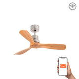 Ventilador de techo Faro Mini Lantau S pino 3 palas motor DC Ø107cm 33509DCWT