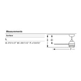 Ventilador de techo con luz Faro Poros L LED nogal 3 palas motor DC 2700K Ø132cm 33527WT