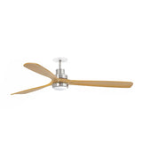 Ventilador de techo con luz Faro Lantau Recessed L LED pino 3 palas motor DC 3000K Ø132cm 33560DCR