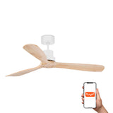 Ventilador de techo Faro Lantau L pino 3 palas motor DC Ø132cm 33561DCWT