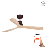 Ventilador de techo Faro Lantau L pino 3 palas motor DC Ø132cm 33562DCWT
