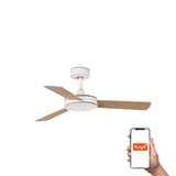 Ventilador de techo Faro Mini Mallorca S blanco mate 3 palas motor DC Ø106cm 33603DCWT