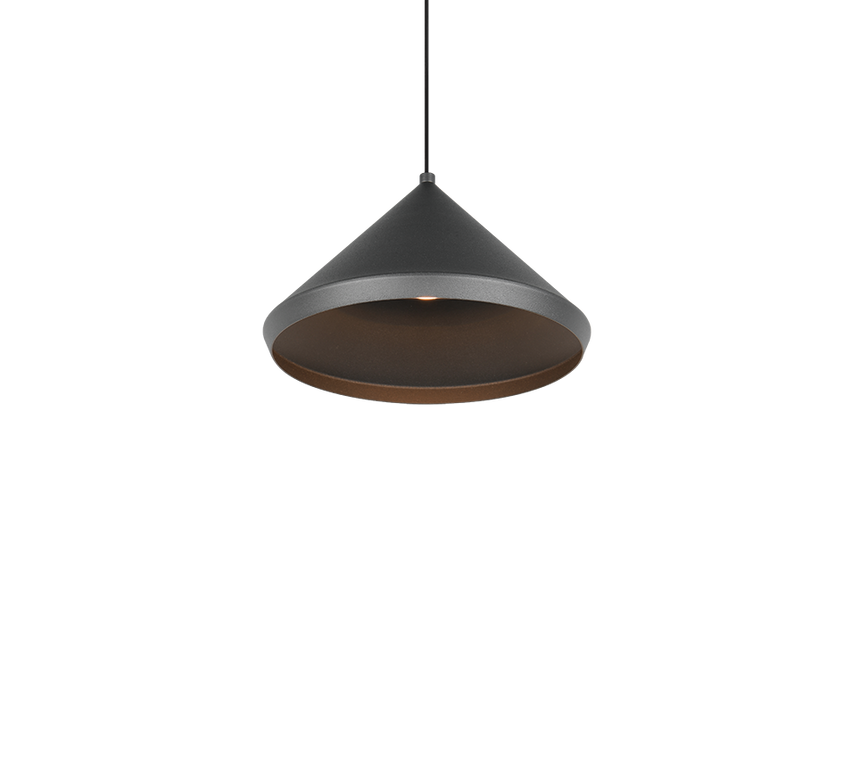 Lámpara de techo colgante Trio Laguna LED negro mate 200cm 336210132