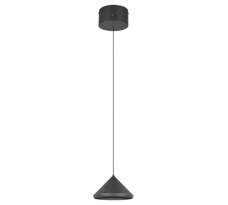 Lámpara de techo colgante Trio Laguna LED negro mate 200cm 336210132
