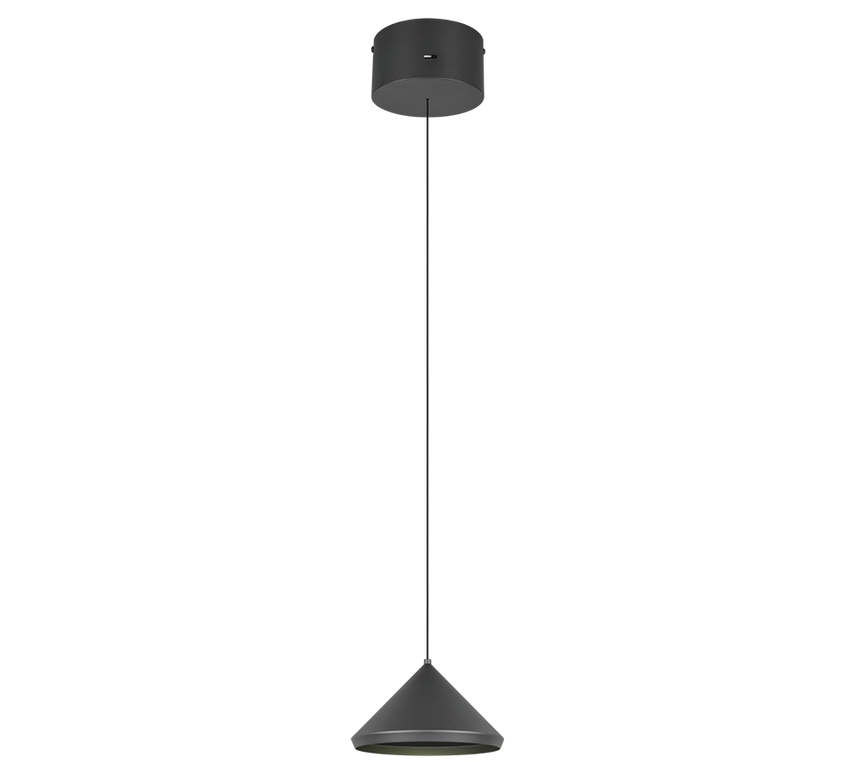 Lámpara de techo colgante Trio Laguna LED negro mate 200cm 336210132
