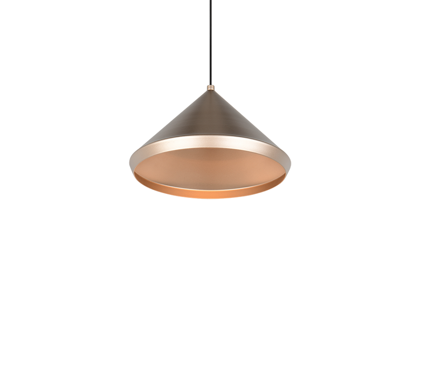 Lámpara de techo colgante Trio Laguna LED marrón café 200cm 336210165