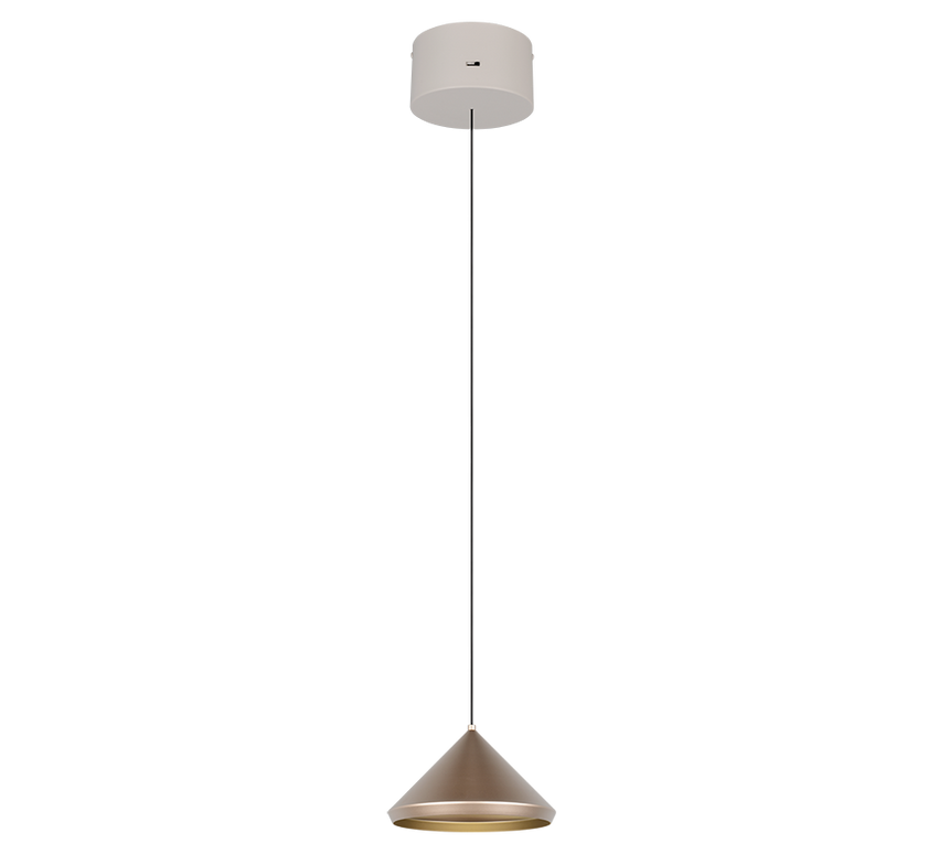 Lámpara de techo colgante Trio Laguna LED marrón café 200cm 336210165
