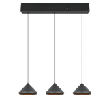 Lámpara de techo colgante Trio Laguna LED negro mate 200cm 336210332