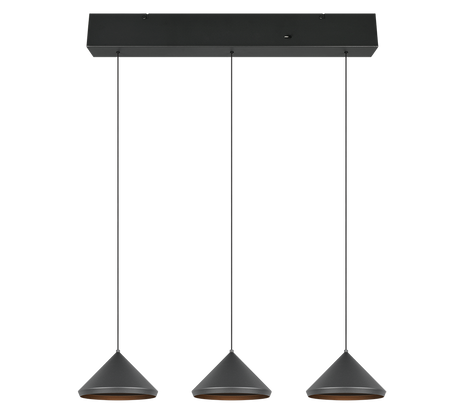 Lámpara de techo colgante Trio Laguna LED negro mate 200cm 336210332