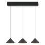 Lámpara de techo colgante Trio Laguna 3 luces LED 200cm negro mate — ref. 336210332 (1)