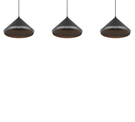 Lámpara de techo colgante Trio Laguna LED negro mate 200cm 336210332