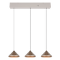 Lámpara de techo colgante Trio Laguna LED marrón café 200cm 336210365