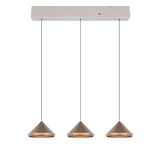 Lámpara de techo colgante Trio Laguna LED marrón café 200cm 336210365