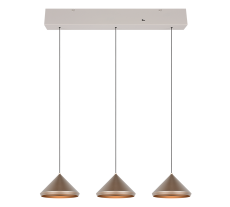 Lámpara de techo colgante Trio Laguna LED marrón café 200cm 336210365