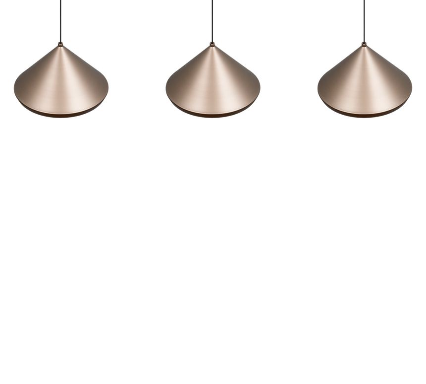 Lámpara de techo colgante Trio Laguna LED marrón café 200cm 336210365