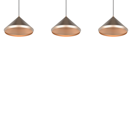 Lámpara de techo colgante Trio Laguna LED marrón café 200cm 336210365