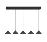 Lámpara de techo colgante Trio Laguna LED negro mate 200cm 336210532