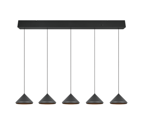 Lámpara de techo colgante Trio Laguna LED negro mate 200cm 336210532