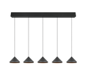 Lámpara de techo colgante Trio Laguna 5 luces LED 200cm negro mate — ref. 336210532 (1)
