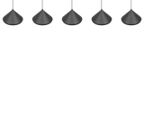 Lámpara de techo colgante Trio Laguna LED negro mate 200cm 336210532