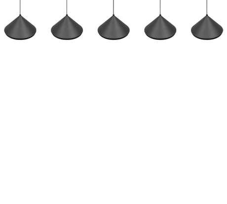 Lámpara de techo colgante Trio Laguna LED negro mate 200cm 336210532
