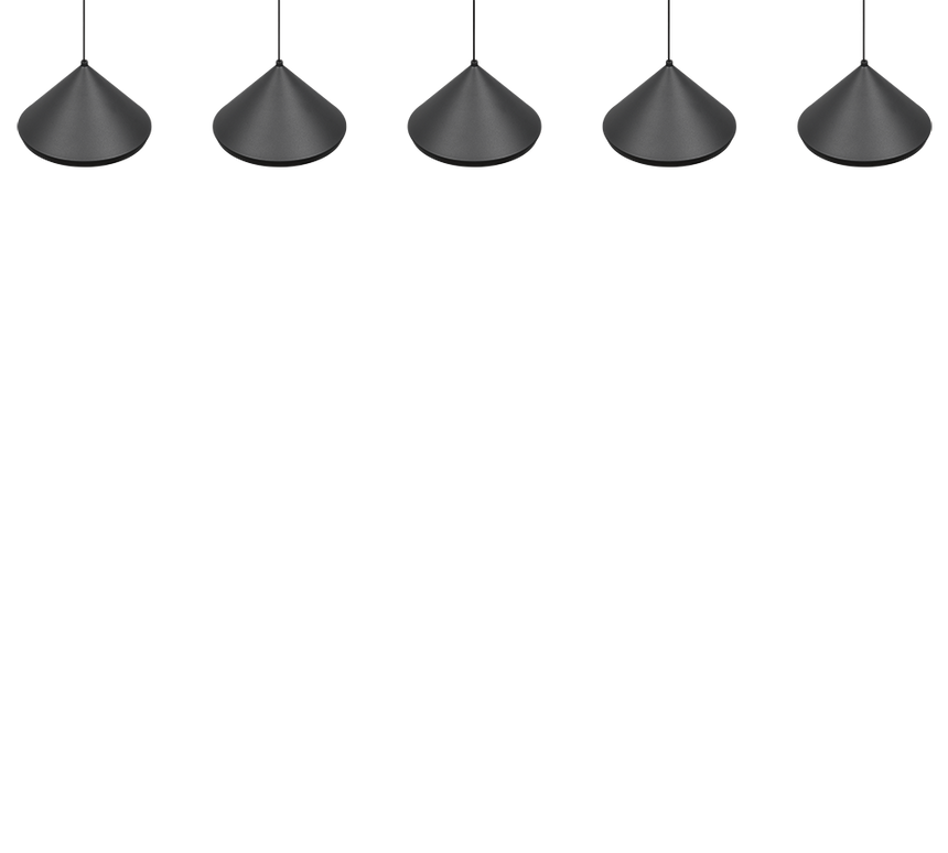 Lámpara de techo colgante Trio Laguna LED negro mate 200cm 336210532