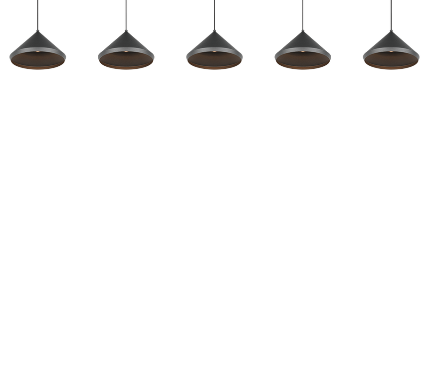 Lámpara de techo colgante Trio Laguna LED negro mate 200cm 336210532