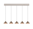 Lámpara de techo colgante Trio Laguna LED marrón café 200cm 336210565