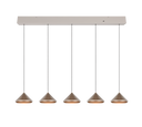 Lámpara de techo colgante Trio Laguna LED marrón café 200cm 336210565