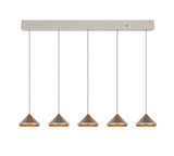 Lámpara de techo colgante Trio Laguna LED marrón café 200cm 336210565
