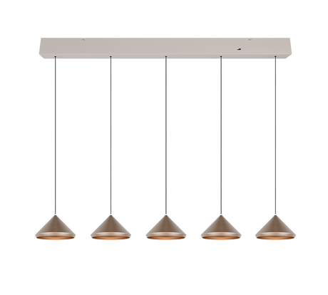 Lámpara de techo colgante Trio Laguna LED marrón café 200cm 336210565