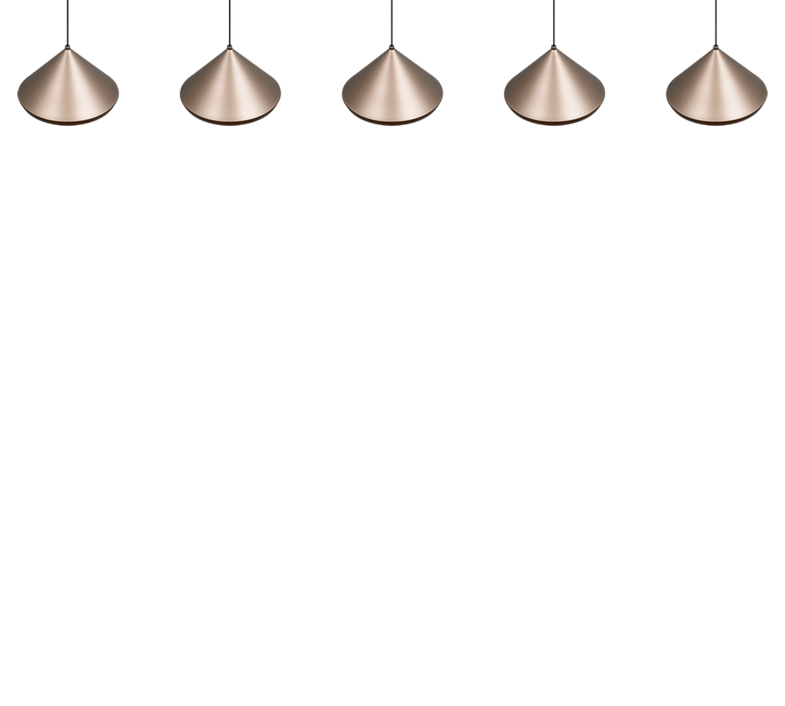 Lámpara de techo colgante Trio Laguna LED marrón café 200cm 336210565
