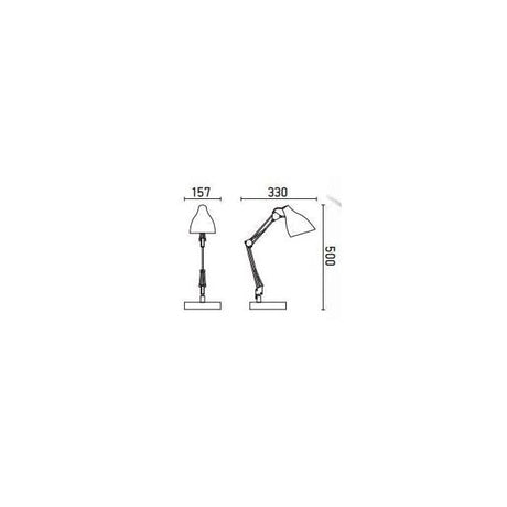 Faro Gru 51917 Gru,Flexo bajo consumo negro